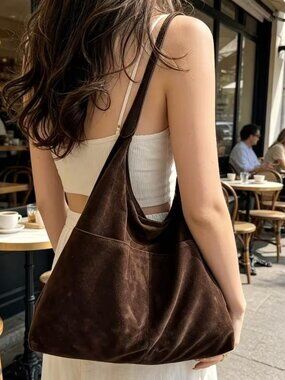 FAUX SUEDE TOTE